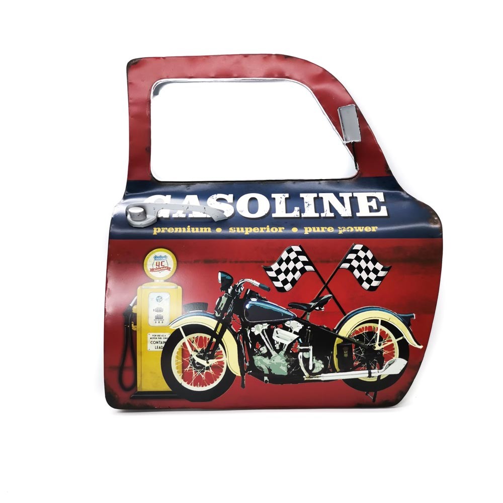 Metal car door for wall