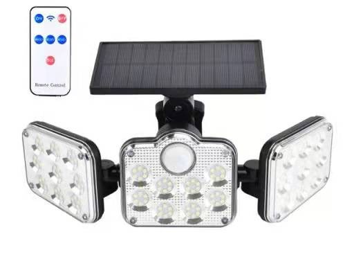 Solar sensor light with remote control