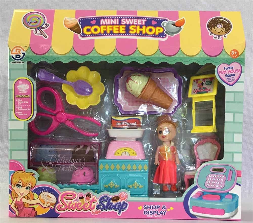 Mini cofee shop play set