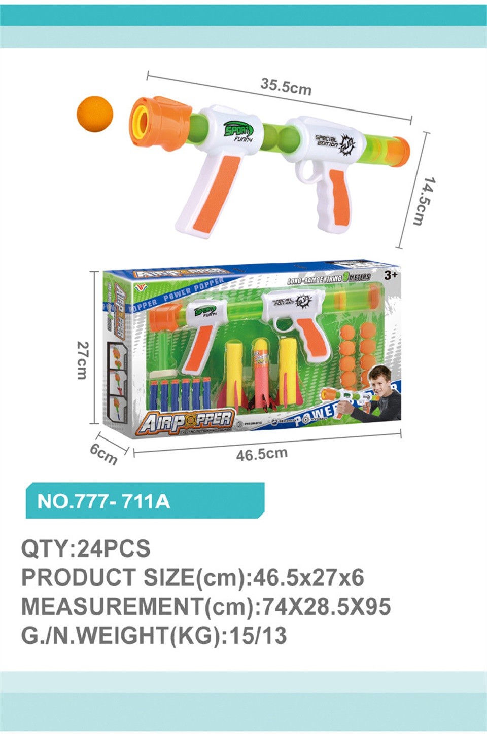 Air Popper toy gun  777-711A