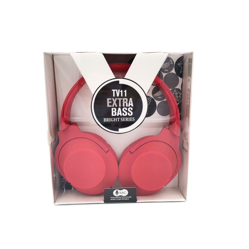 TV11 EXTRA BASS headset with wire (red)