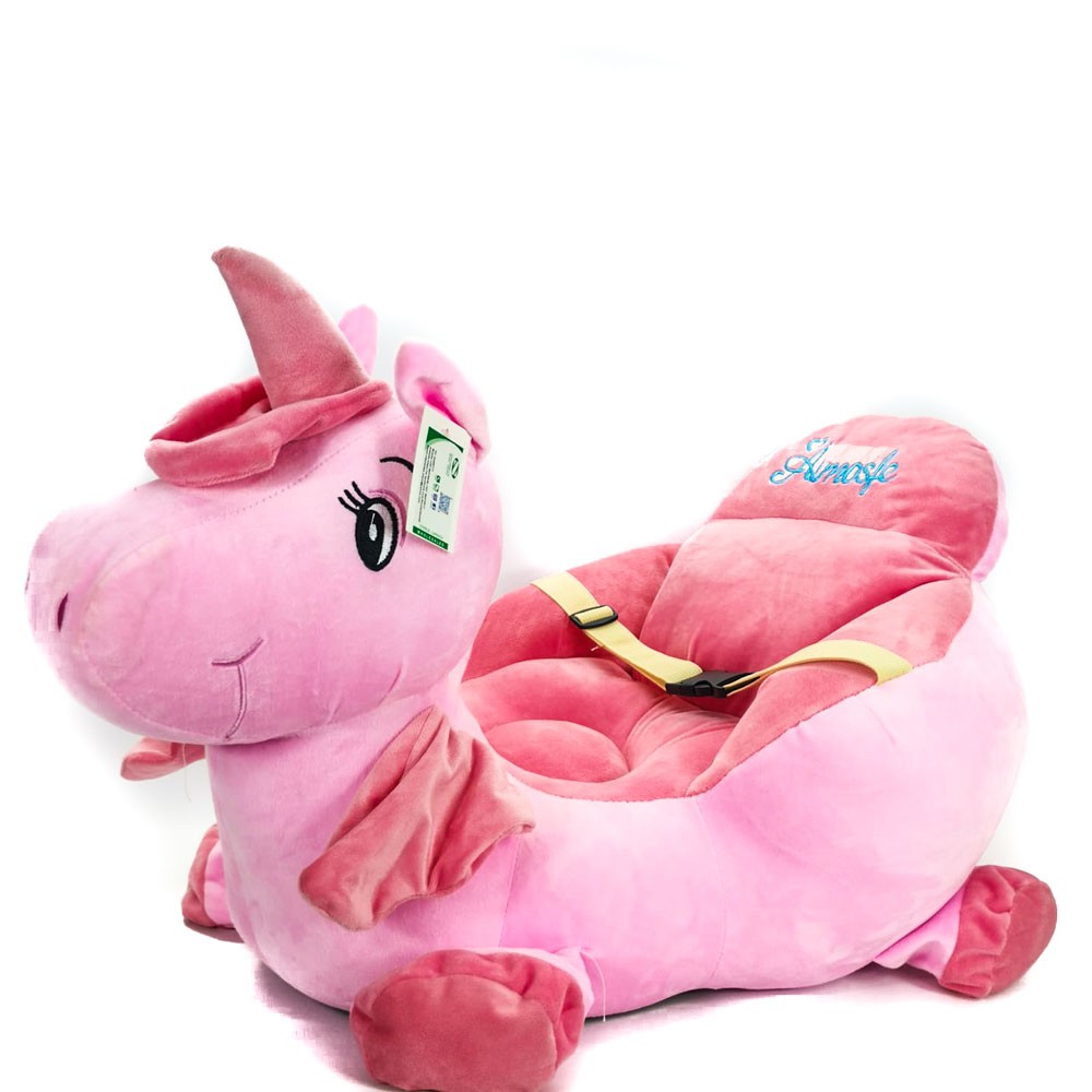 Baby chair soft toy with seat belt(Pink)