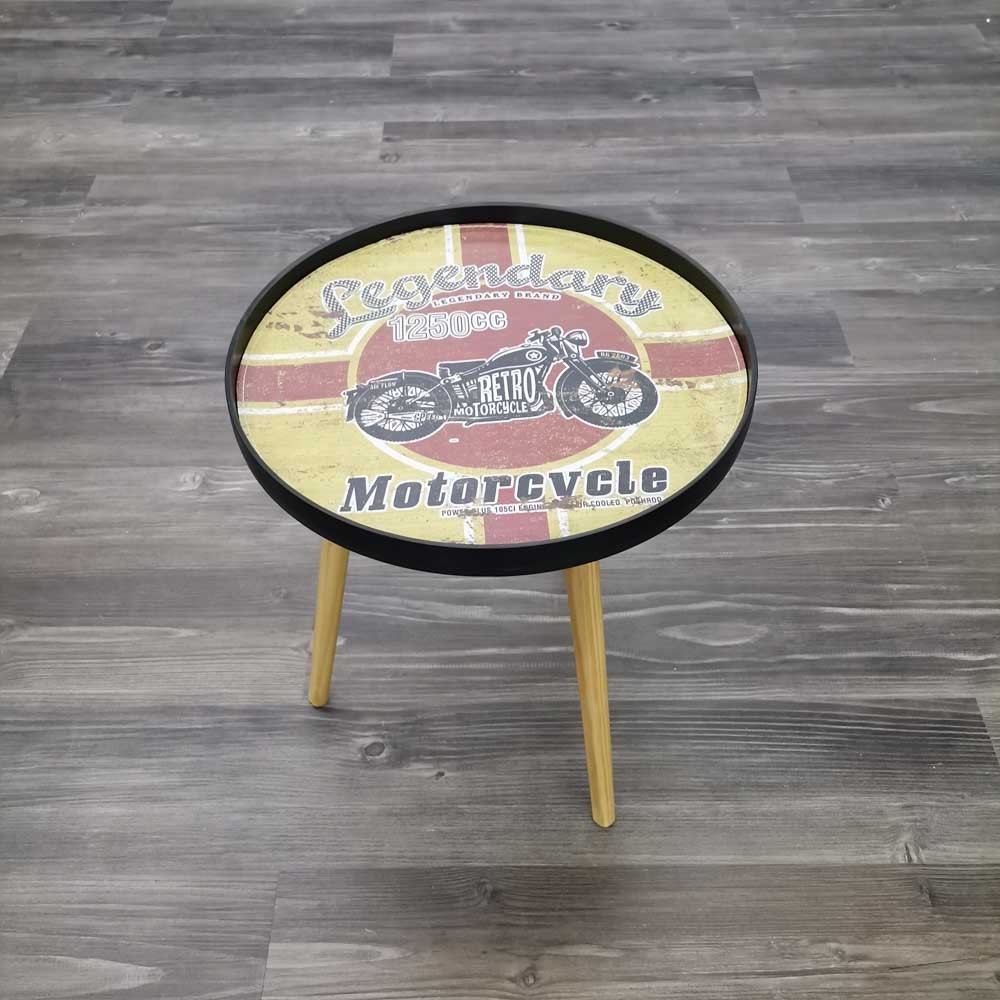 VINTAGE ROUND TABLE MOTORCYCLE