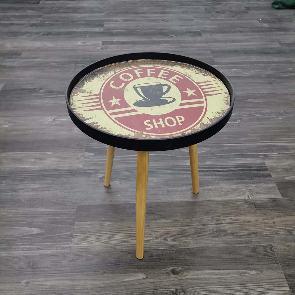 VINTAGE ROUND TABLE COFFEE SHOP