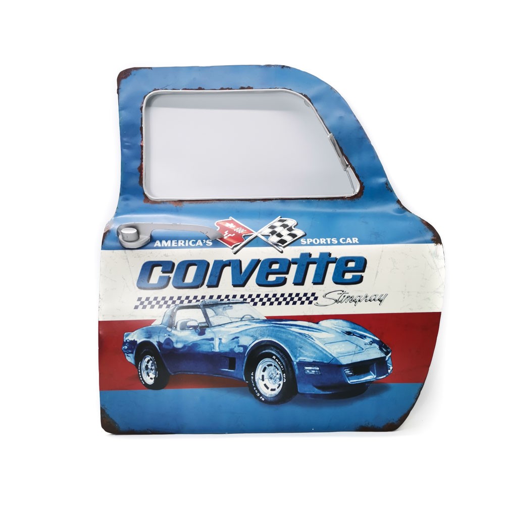 Metal car door for wall