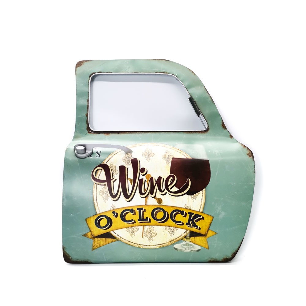 Metal car door for wall