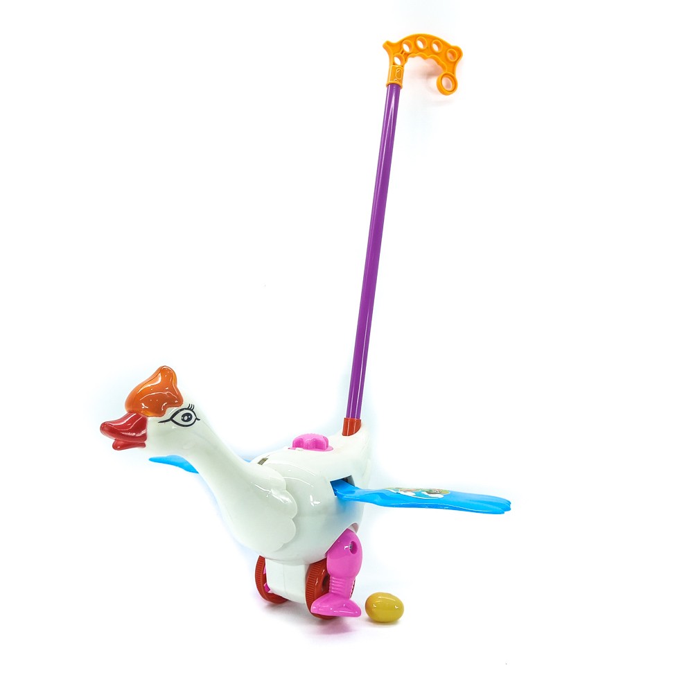 BABY PUSH TOY DUCK WITH EGGS
