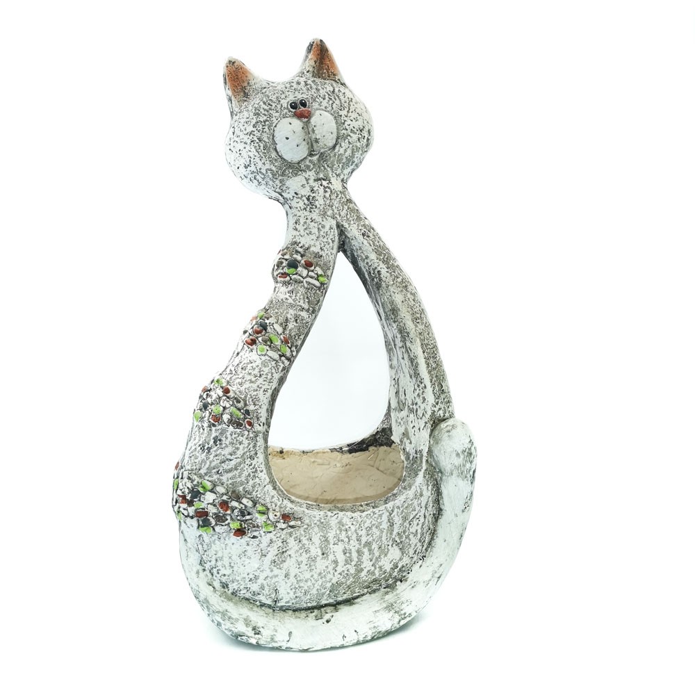 CAT GARDEN DECORATION FLOWER POT