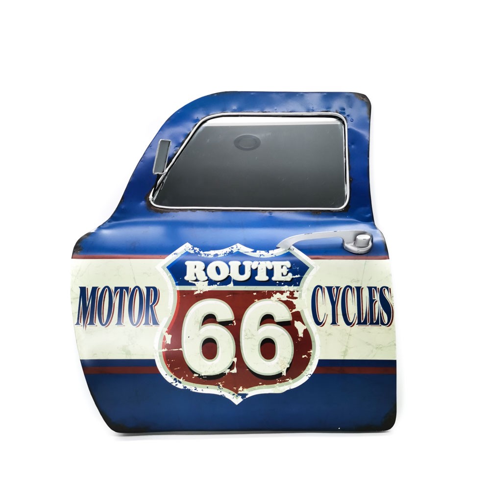 Metal car door for wall