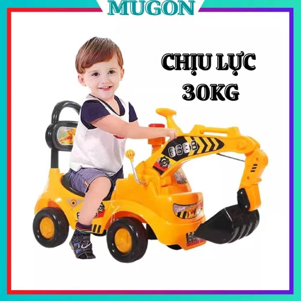 Kids Ride On Bulldozer Car Excavator yellow