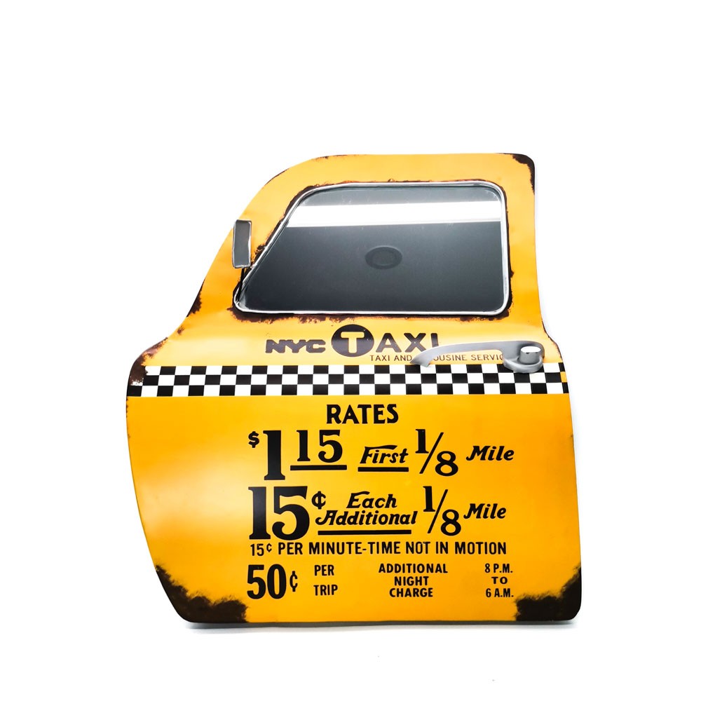 Metal car door for wall