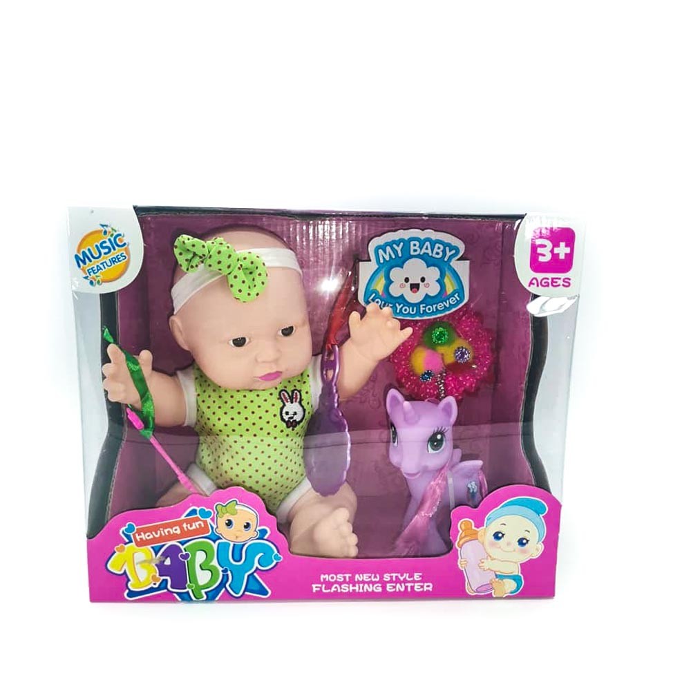 High Quality fashion doll with accessories  (green/purple)